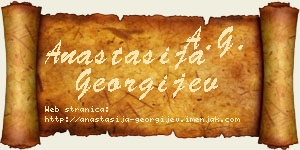Anastasija Georgijev vizit kartica